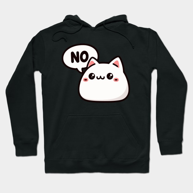 Cute Funny Kitten Saying No Hoodie by PhotoSphere